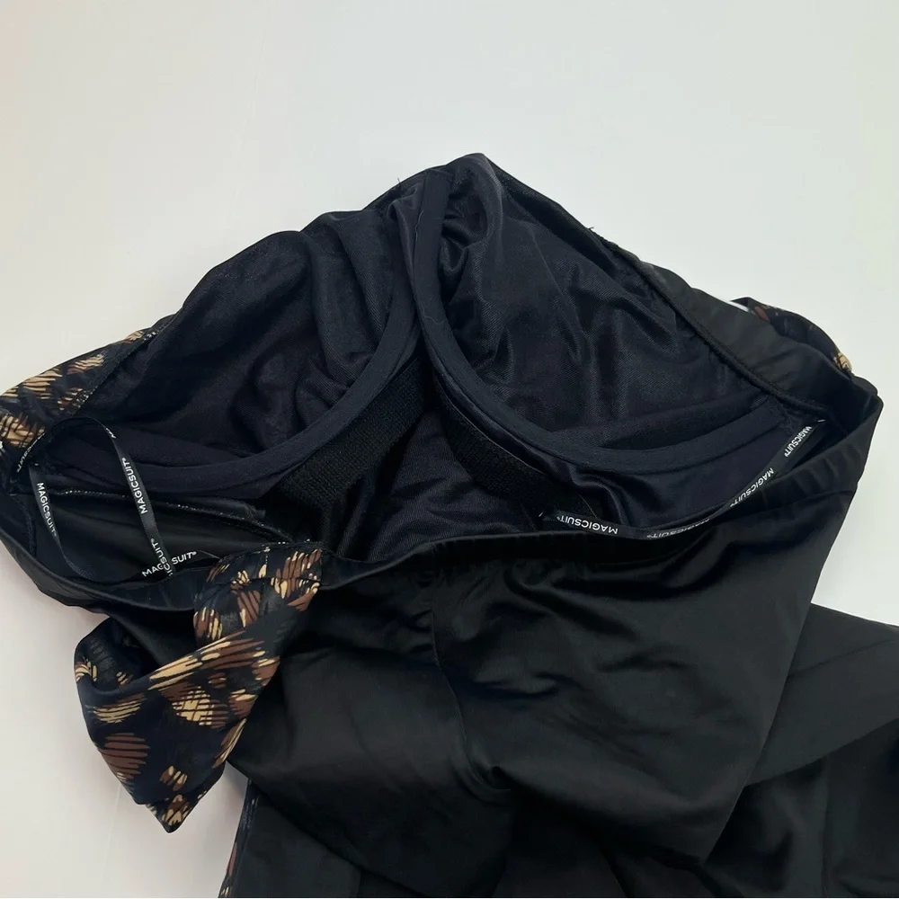 Magicsuit La Paz Goddess One Piece Swimsuit Womens Size‎ 14 Black Brown NWOT
